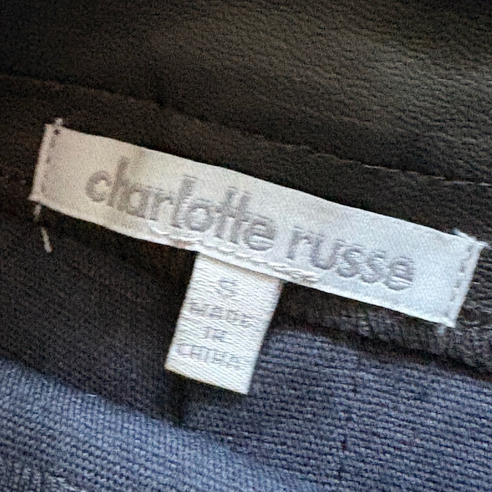 NWT Charlotte Russe Small Night Black Lace-Up Faux Leather Mini Skirt - Picture 5 of 7